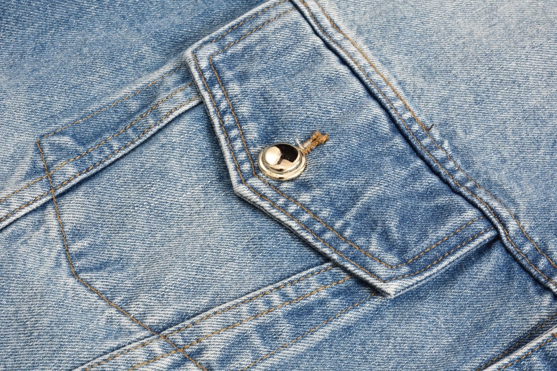 MIU MIU 缪缪 字母刺绣徽标牛仔外套 夹克 长袖 蓝色 GWB195-1373-F0076-S-OOO