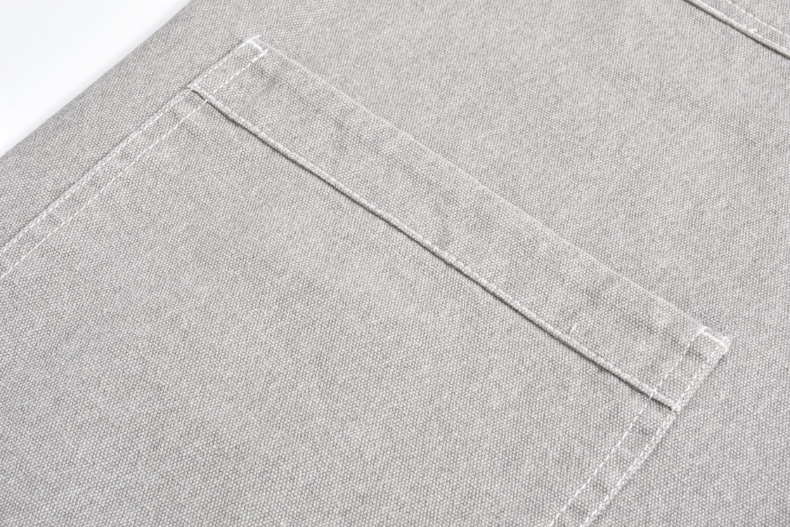 DIOR 迪奥 STONE ISLAND 石头岛联名 贴皮口袋牛仔外套 衬衫 长袖 浅灰色