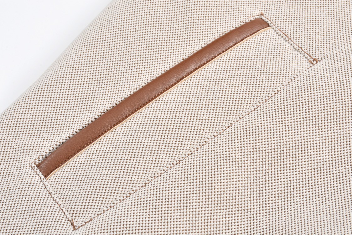 MIU MIU 缪缪 拼色字母刺绣拉链夹克 长袖 外套 米色 ML1042-14Z3-F0A5T-S-OOO