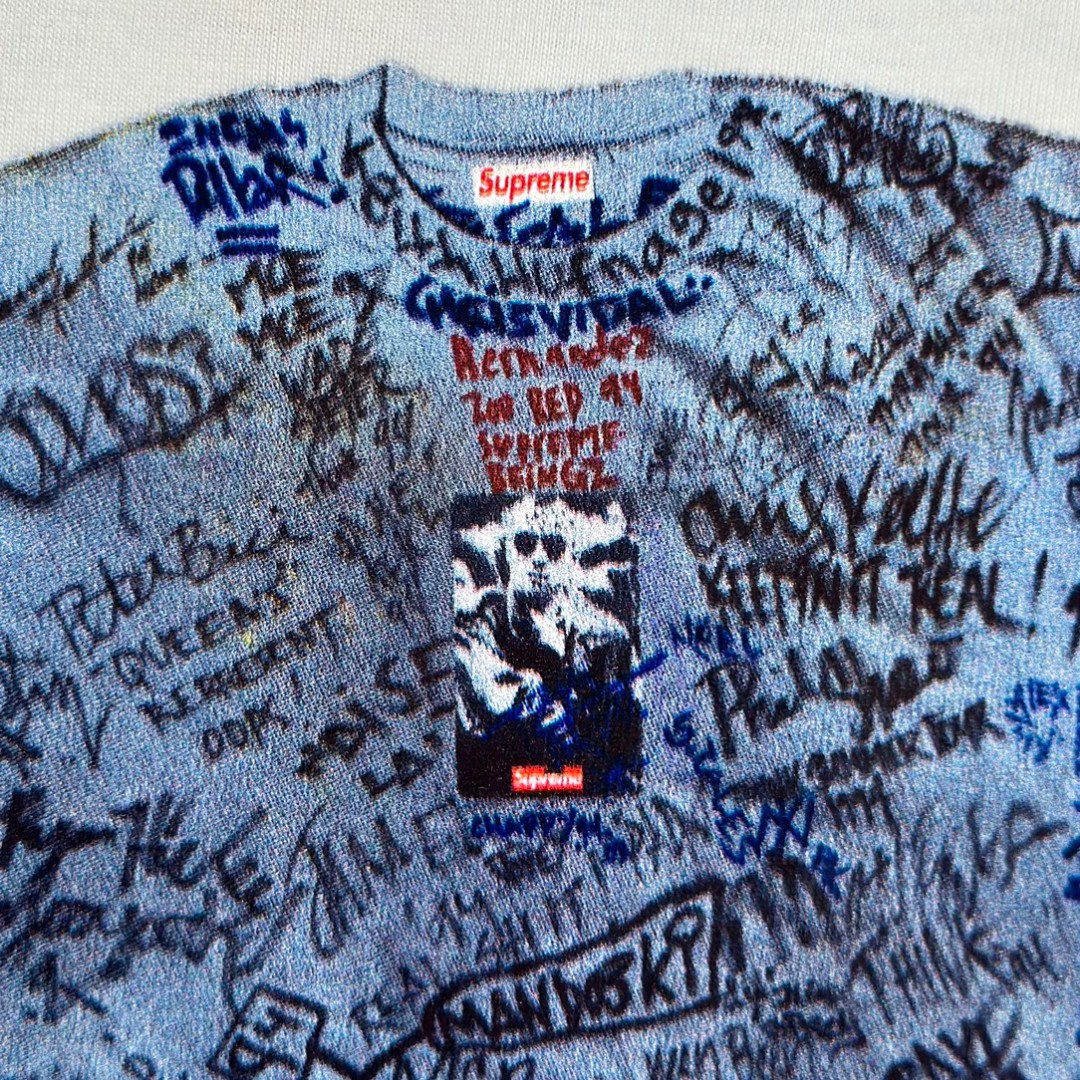 Supreme SS24 30周年纪念系列 WEEK1130TH ANNIVERSARY FIRSTTEE 图案印花短袖 T恤 黑色 白色 SUP-SS24-184