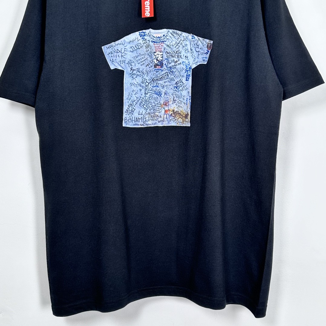 Supreme SS24 30周年纪念系列 WEEK1130TH ANNIVERSARY FIRSTTEE 图案印花短袖 T恤 黑色 白色 SUP-SS24-184
