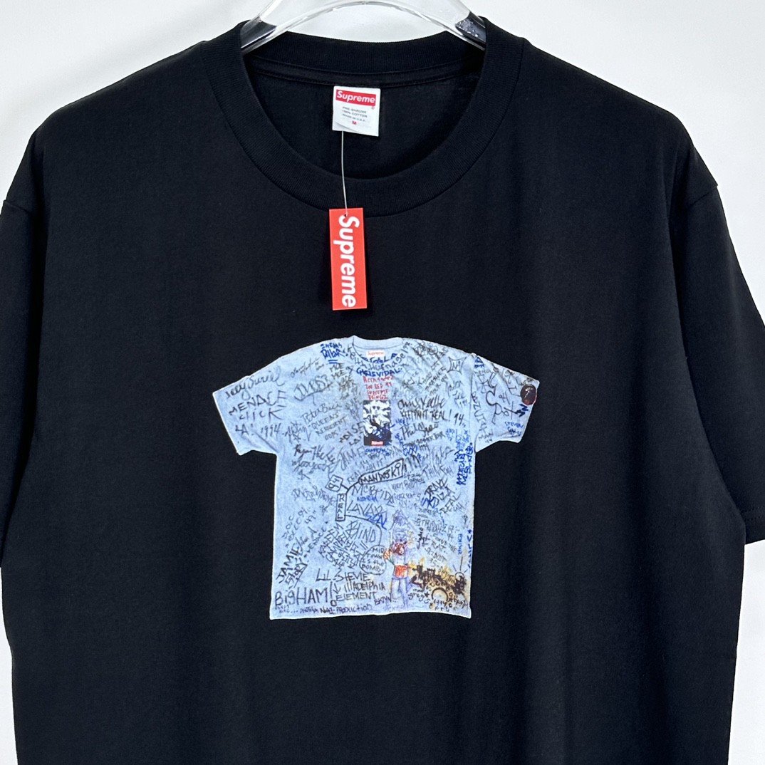 Supreme SS24 30周年纪念系列 WEEK1130TH ANNIVERSARY FIRSTTEE 图案印花短袖 T恤 黑色 白色 SUP-SS24-184