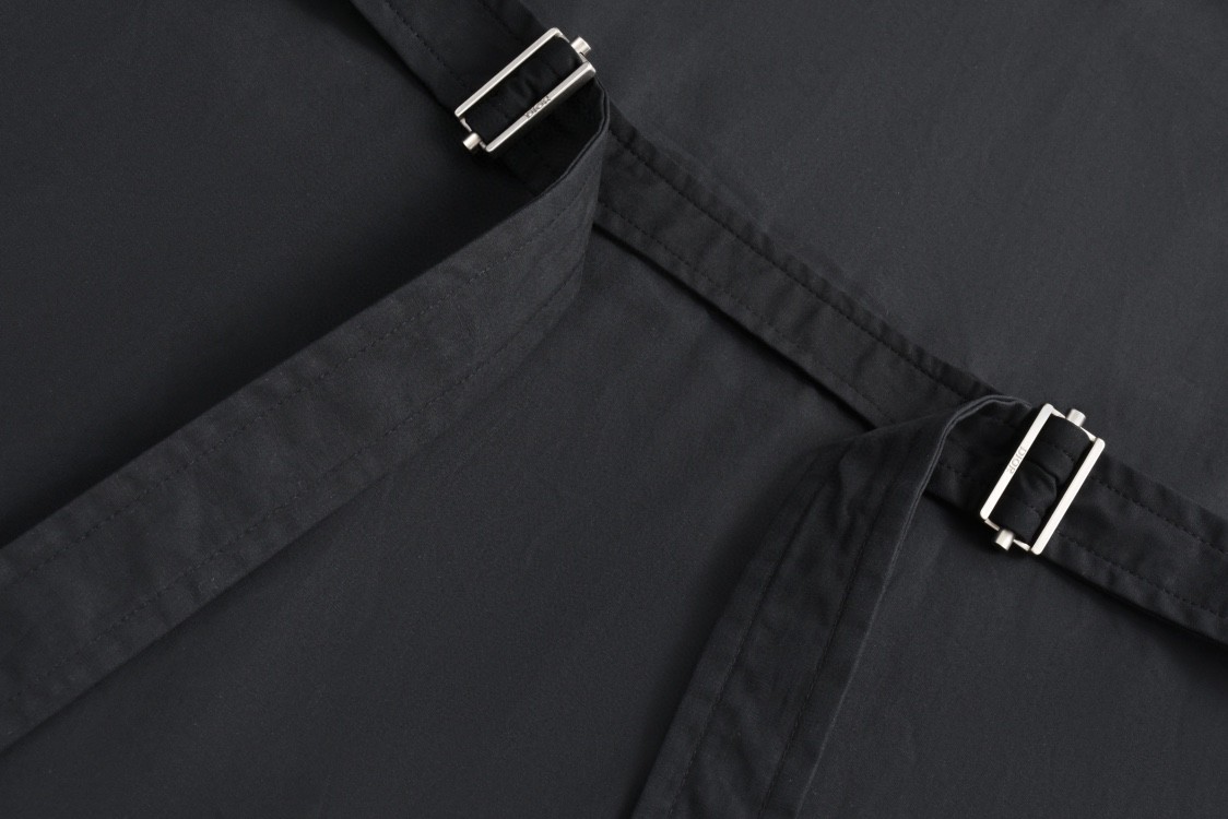 DIOR 迪奥 纯色多口袋束腰工装衬衫 外套 长袖 黑灰色 493C507A6228-C989