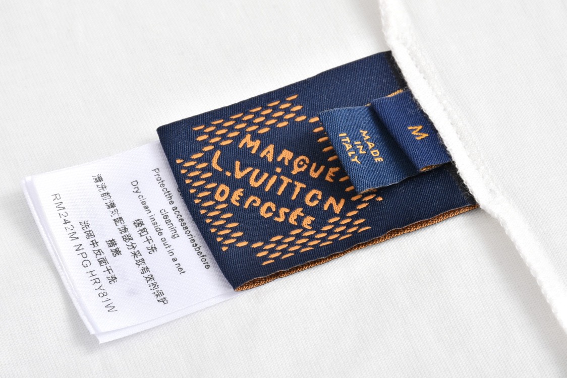 LOUIS VUITTON 路易威登 1854烫钻字母路标图案圆领短袖 T恤 白色 1AFXO1