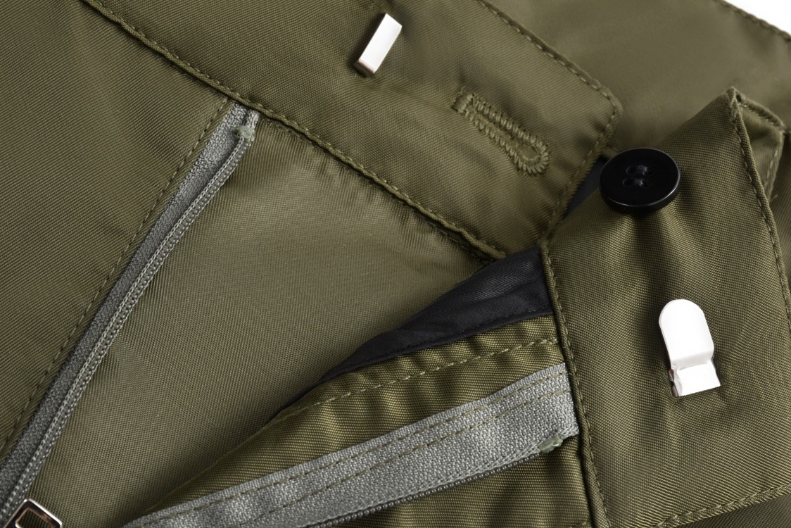 PRADA 普拉达 多口袋尼龙工装裤 休闲裤 裤子 长裤 绿色