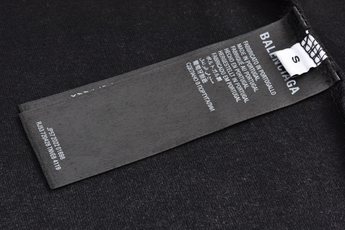 Balenciaga 巴黎世家 夜景字母logo印花短袖 T恤 夏季 黑色 787349TRVO11041