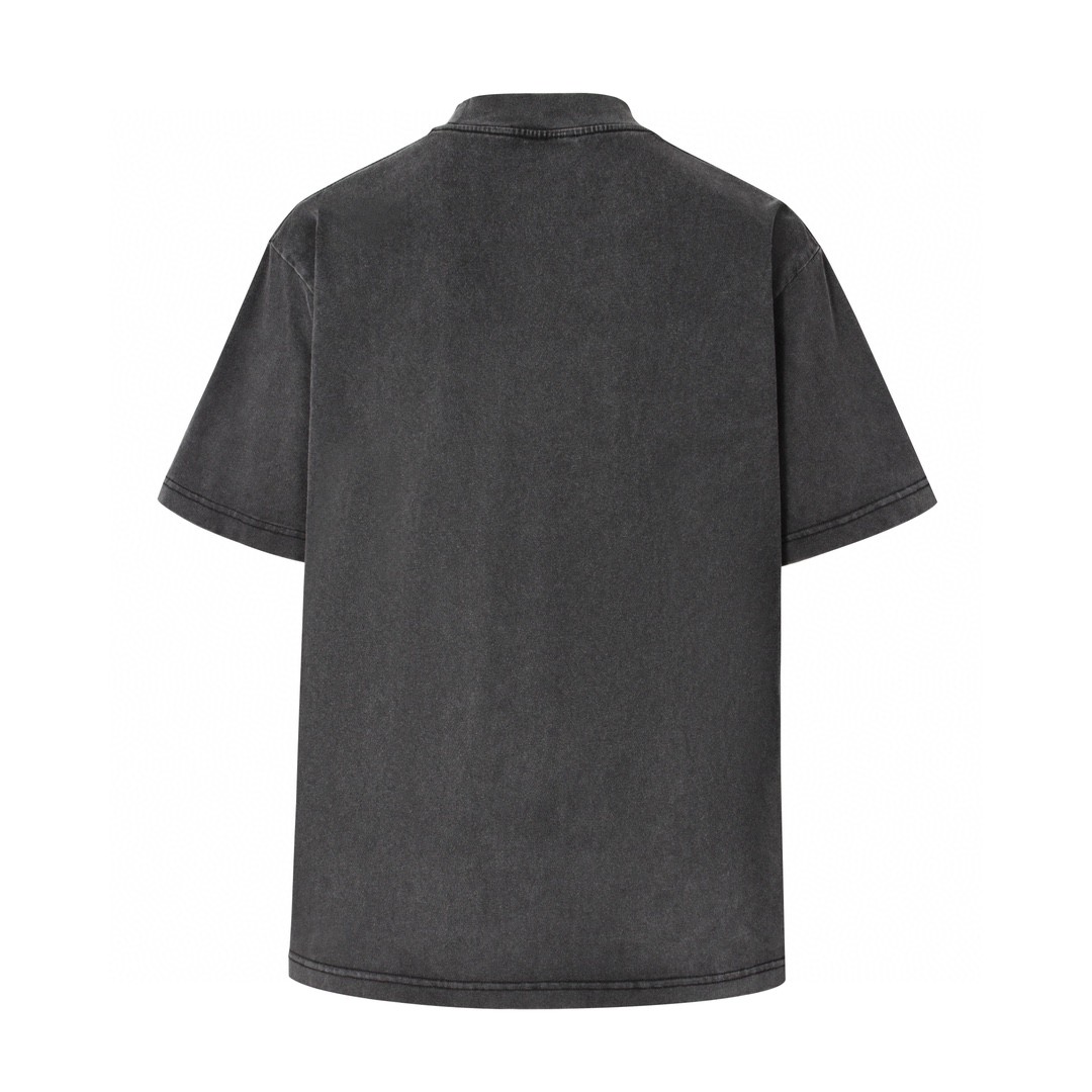 Balenciaga 巴黎世家 夜景字母logo印花短袖 T恤 夏季 黑色 787349TRVO11041