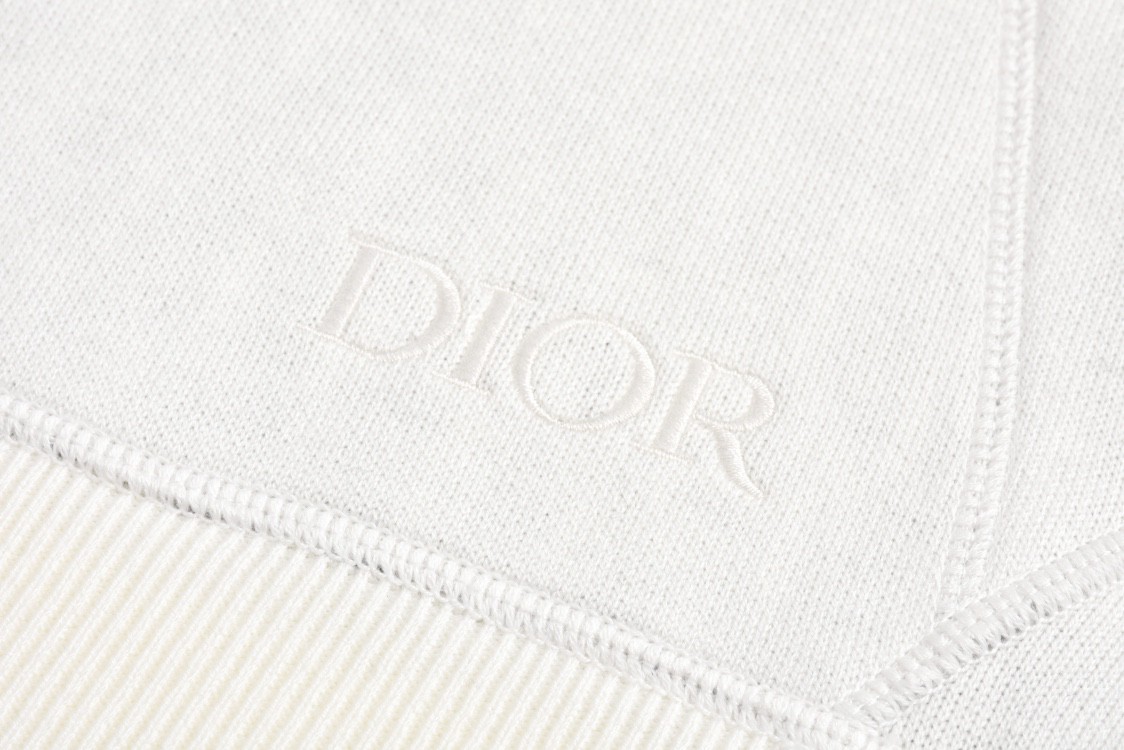 LOUIS VUITTON 路易威登 内衬满印羊绒针织连帽卫衣 长袖 秋冬款 白色 113M221AT225-C088