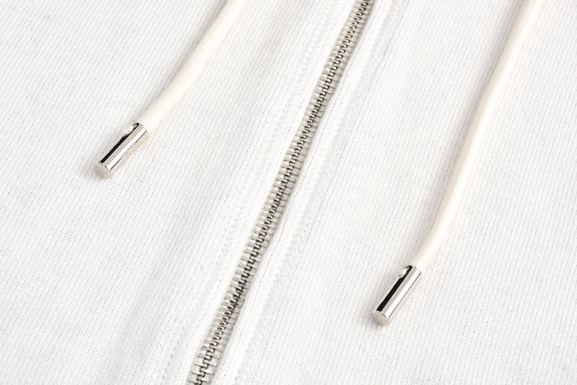 LOUIS VUITTON 路易威登 内衬满印羊绒针织连帽卫衣 长袖 秋冬款 白色 113M221AT225-C088