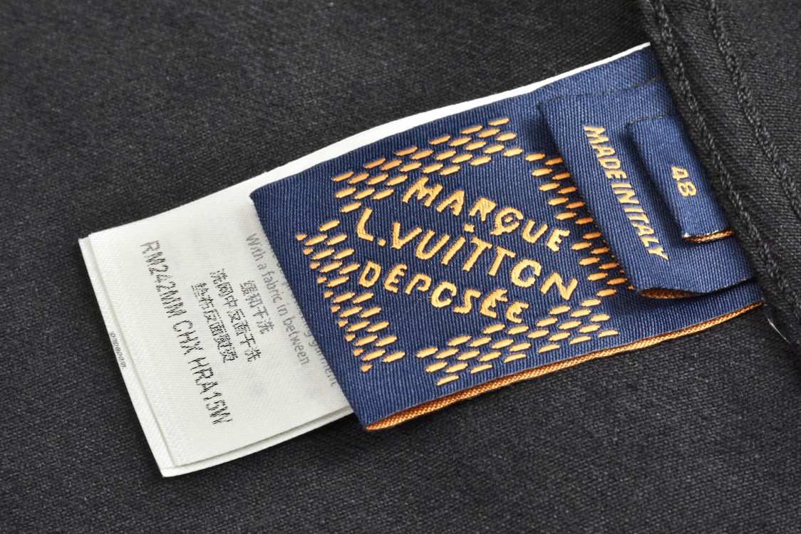 LOUIS VUITTON 路易威登 水网花卉logo拉链纽扣连帽牛仔外套 夹克 长袖 秋冬款 黑灰色 1AFQBK