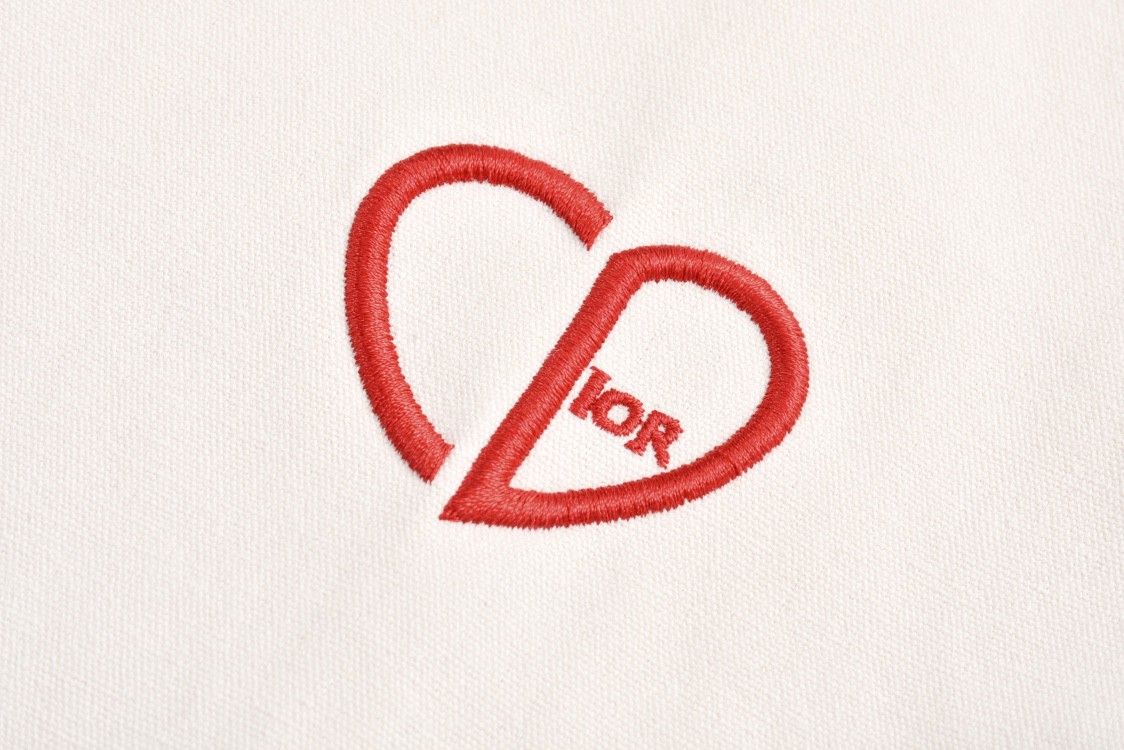 DIOR 迪奥 七夕爱心徽标刺绣夹克 外套 长袖 白色 S359Y25X35-5510