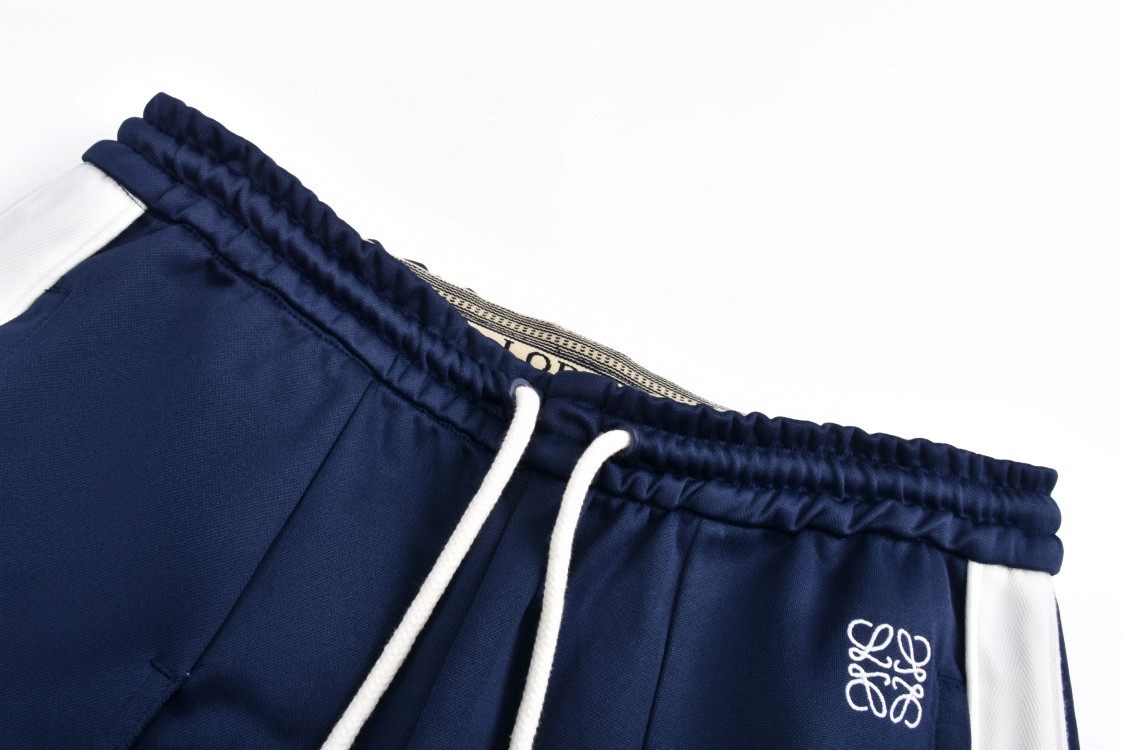 Loewe 罗意威 字母Logo刺绣口袋休闲裤 工装裤 长裤 蓝色