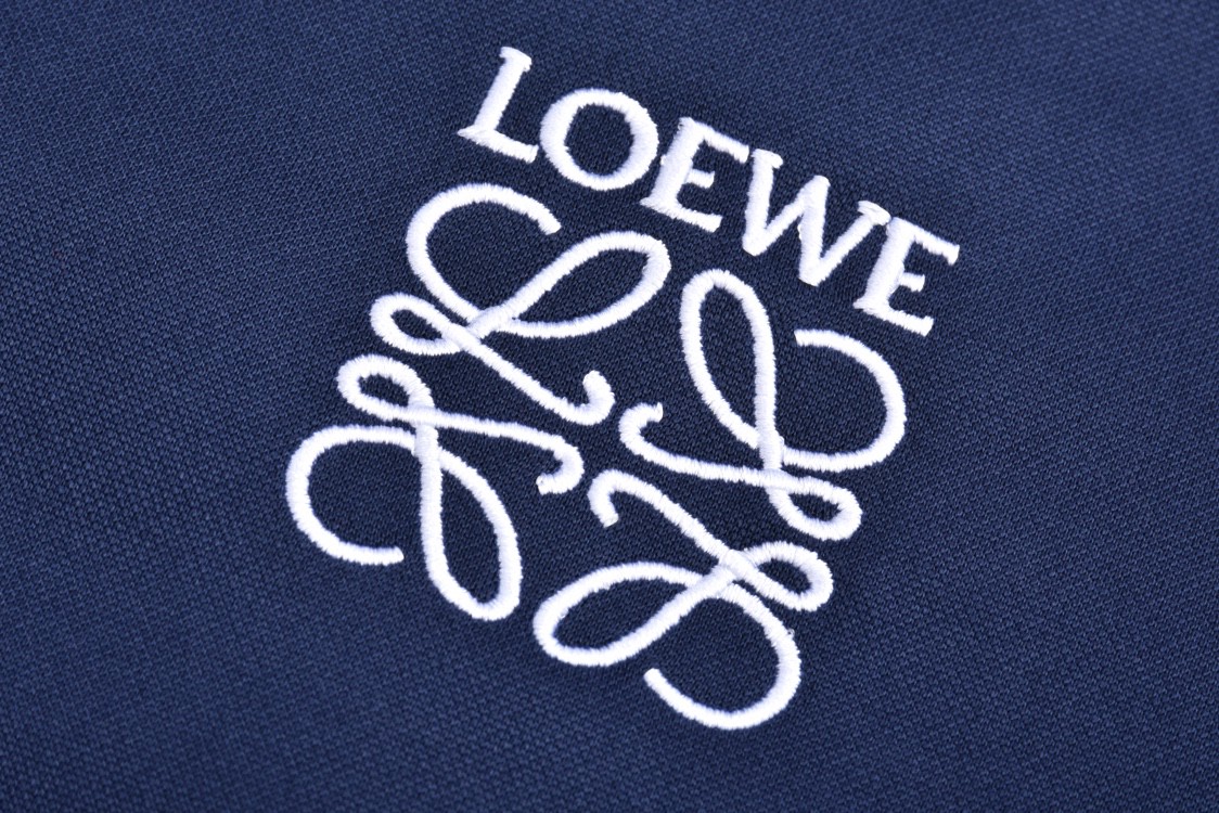 Loewe 罗意威 字母Logo刺绣拉链连帽卫衣 长袖 秋冬 蓝色 S359Y25X35-5510