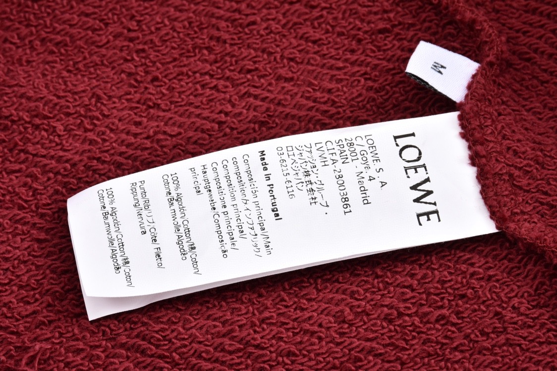 Loewe 罗意威 字母Logo风景图案拉链立领卫衣 长袖 秋冬 红色 H526Y24X47-7110