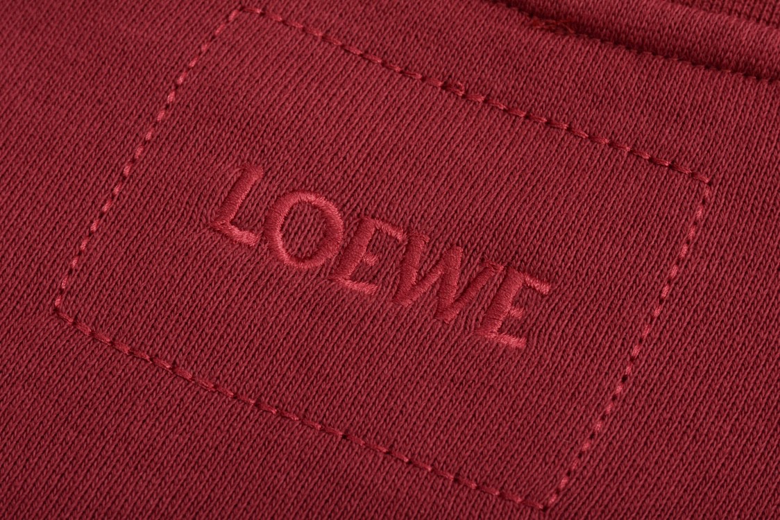 Loewe 罗意威 字母Logo风景图案拉链立领卫衣 长袖 秋冬 红色 H526Y24X47-7110