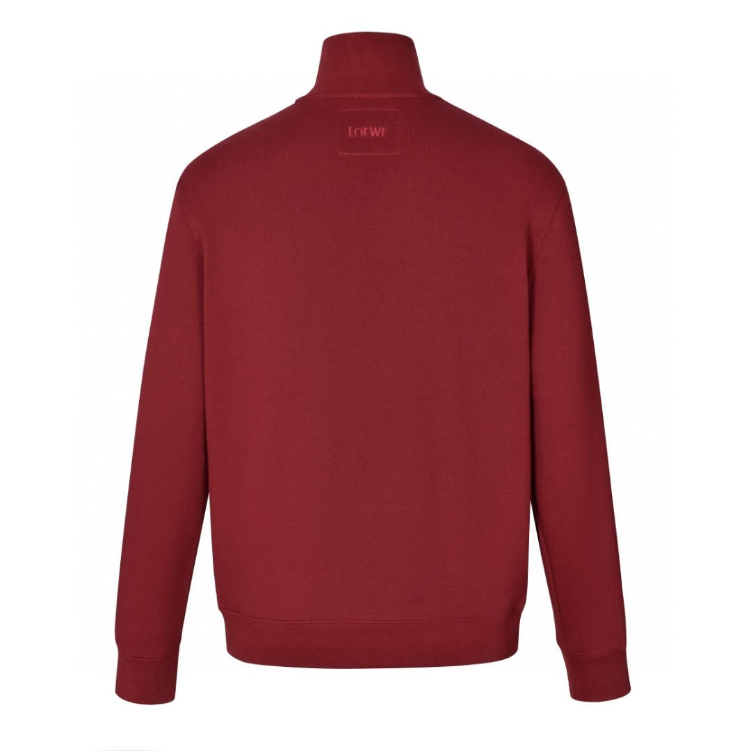 Loewe 罗意威 字母Logo风景图案拉链立领卫衣 长袖 秋冬 红色 H526Y24X47-7110