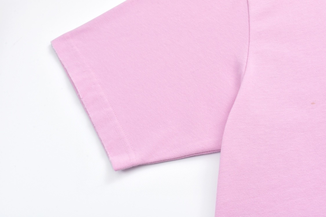 Balenciaga 巴黎世家 情人节限定硅胶爱心字母logo印花短袖 T恤 夏季 粉色 641655TQVV85060