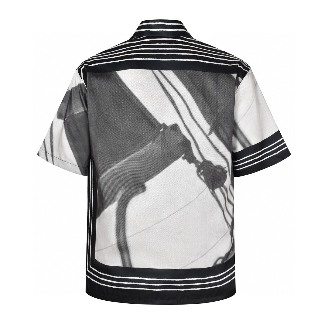 LOUIS VUITTON 路易威登 美洲杯 抽象印花衬衫 短袖 1AFVTQ