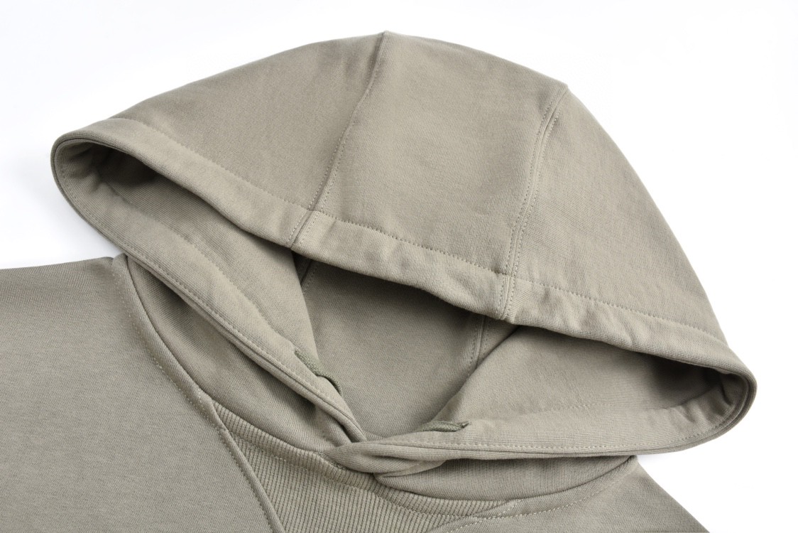 PRADA 普拉达 贴布字母logo刺绣连帽卫衣 长袖 灰色 