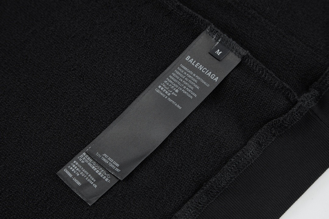 Balenciaga 巴黎世家 爱心wifi字母logo印花连帽卫衣 长袖 秋冬 黑色 739024TQVK31576