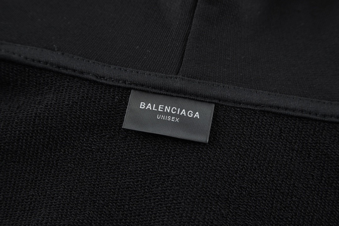 Balenciaga 巴黎世家 爱心wifi字母logo印花连帽卫衣 长袖 秋冬 黑色 739024TQVK31576