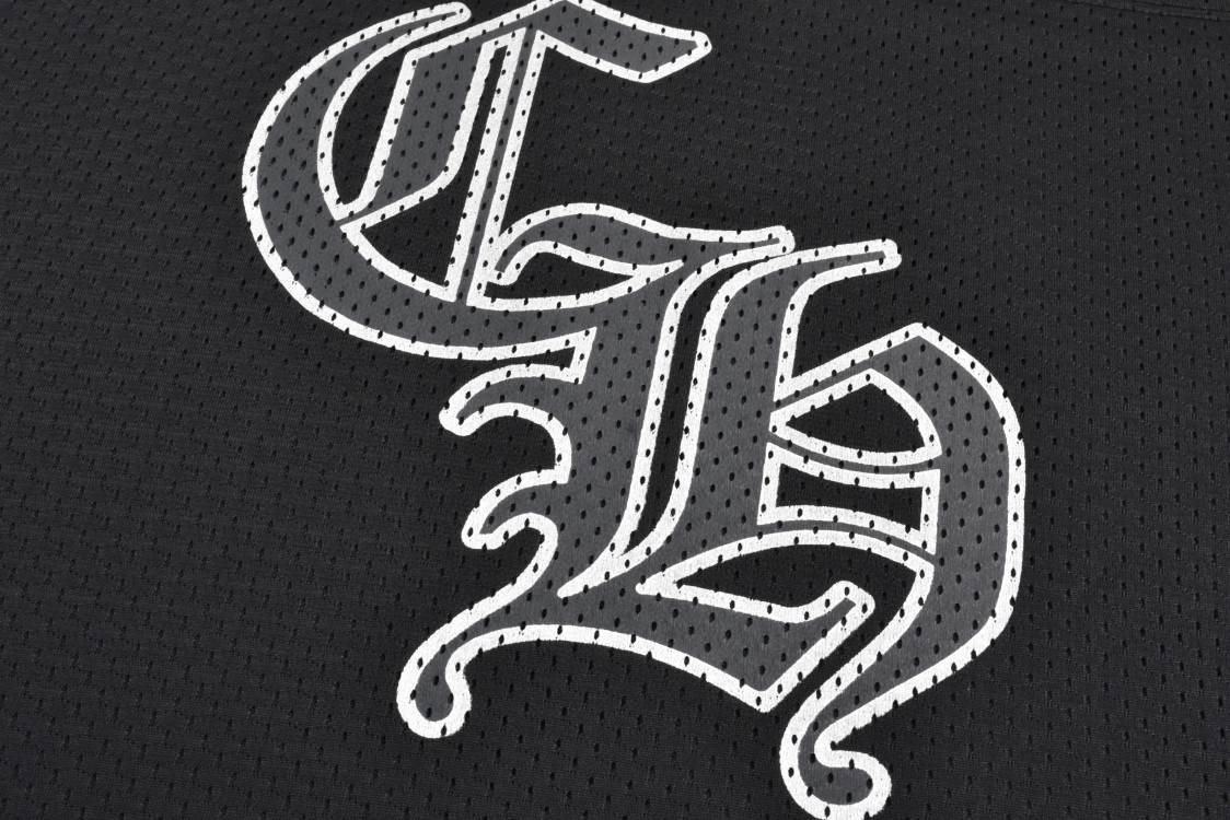 Chrome Hearts 克罗心 冰球服系列 字母印花网眼长袖 T恤 黑色 CH-196637
