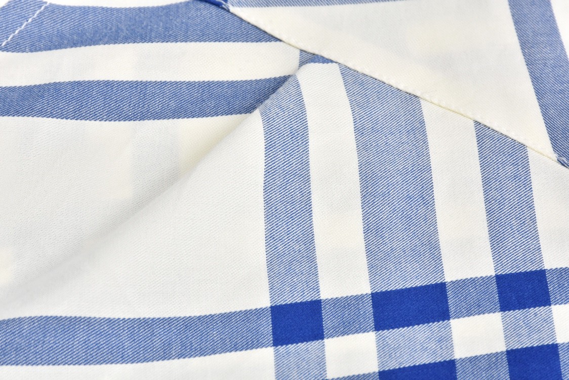 Burberry 巴宝莉 格子翻领衬衫 长袖 蓝色 80776741