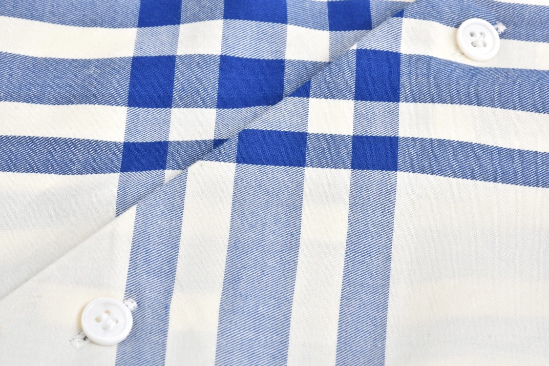 Burberry 巴宝莉 格子翻领衬衫 长袖 蓝色 80776741