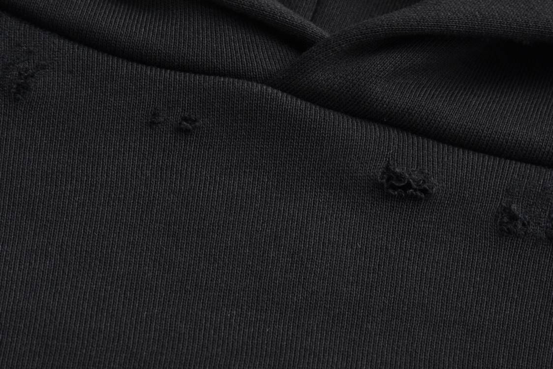 Balenciaga 巴黎世家 前后水钻字母logo印花连帽卫衣 长袖 秋冬 黑色 