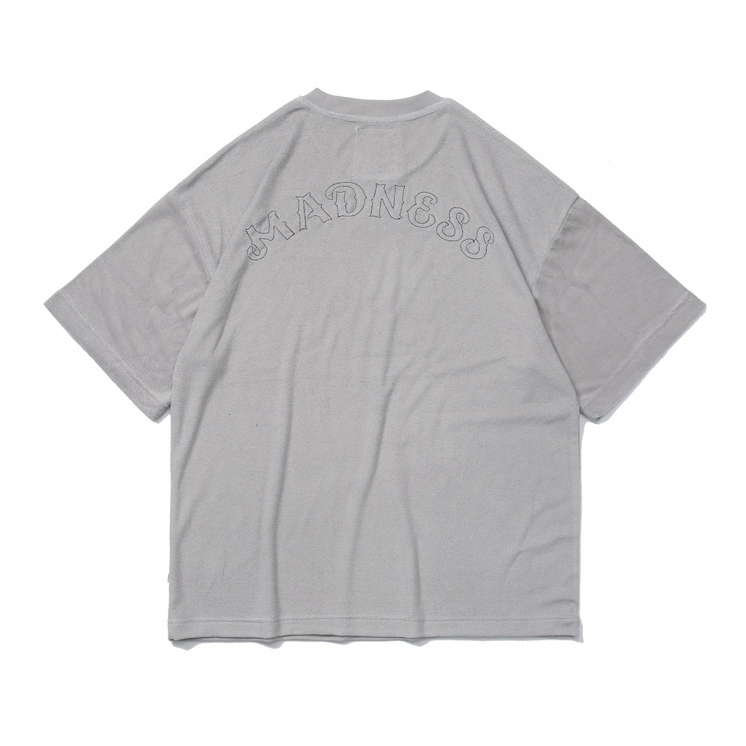 78#MADNESS 刺绣字母logo印花T恤 短袖 男女同款 藏蓝色 灰色