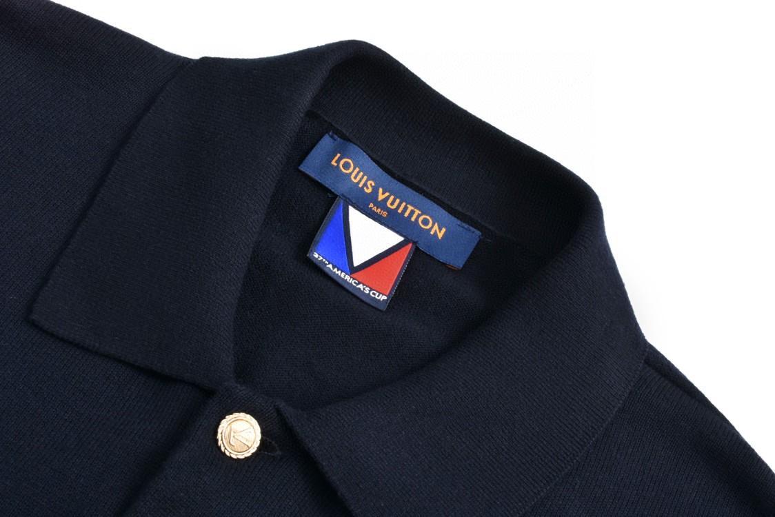 LOUIS VUITTON 路易威登 美洲杯联名Polo衫 短袖 T恤 深蓝色