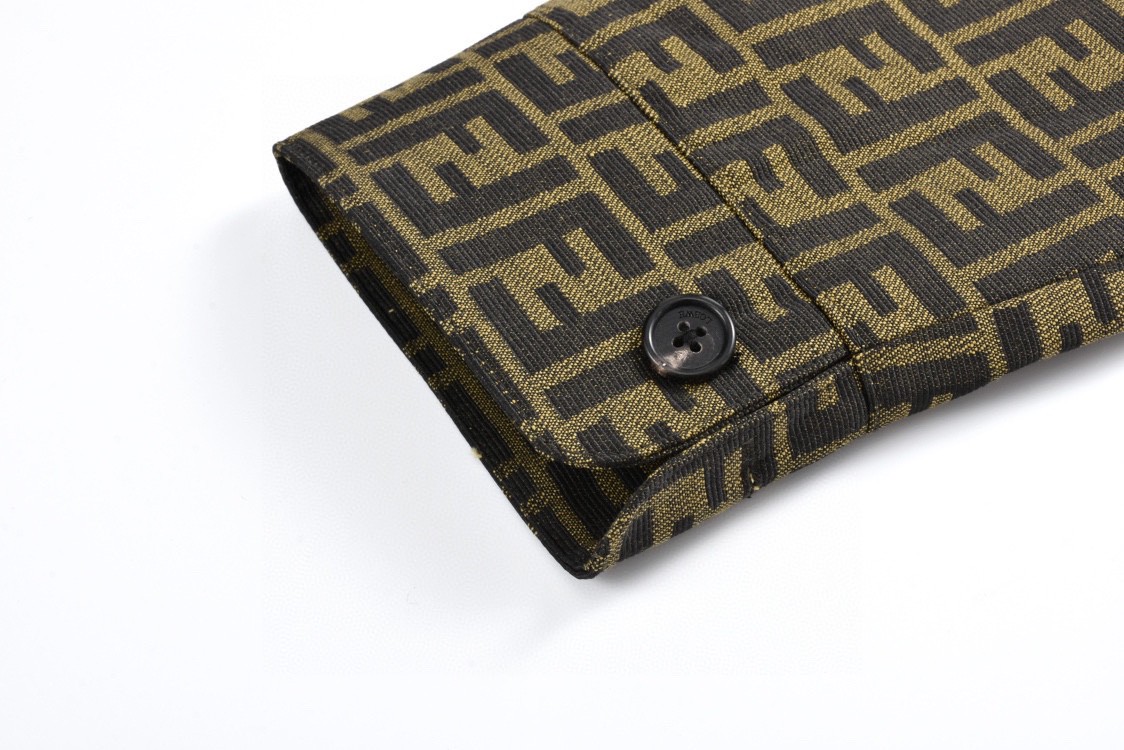 FENDI 芬迪 老花衬衫 夹克 外套 长袖 秋冬 棕色