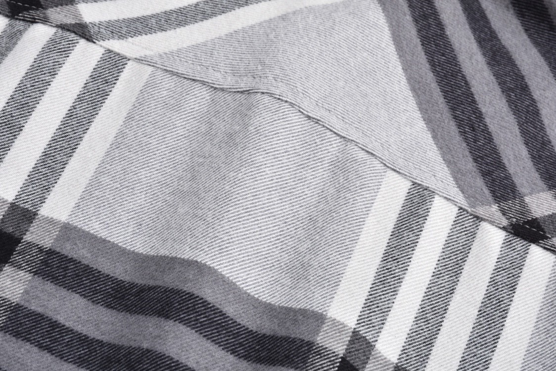 LOUIS VUITTON 路易威登 格纹法兰绒衬衫 长袖 外套 秋冬款 灰色 1AFXSY