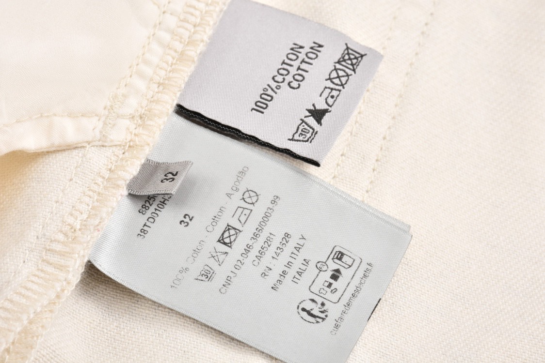 DIOR 迪奥 做旧印花牛仔裤 长裤 裤子 米色 383D010A353X-C185