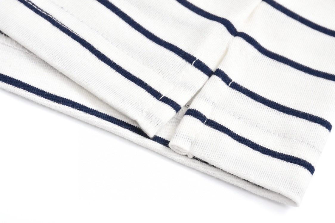 MIU MIU 缪缪 条纹Polo衫 长袖 T恤 白色