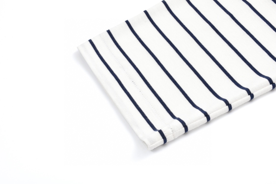 MIU MIU 缪缪 条纹Polo衫 长袖 T恤 白色