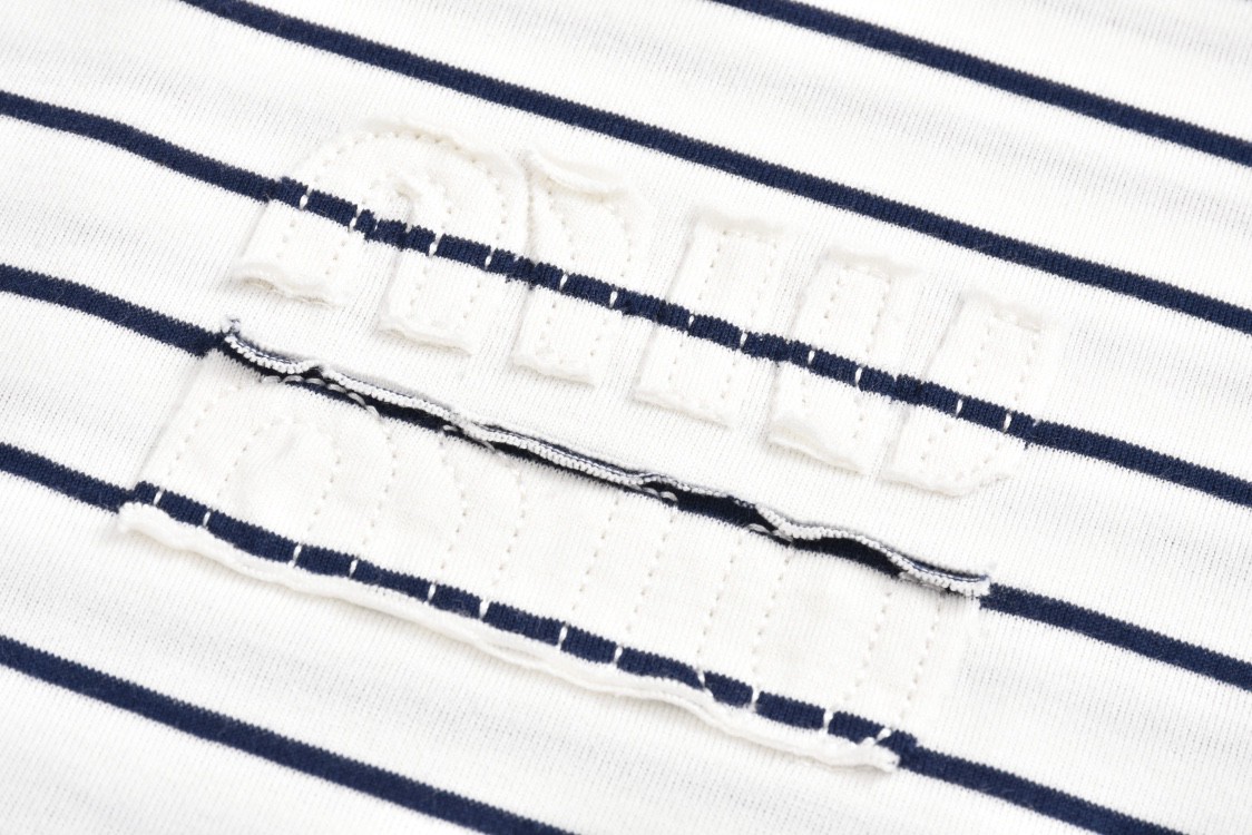 MIU MIU 缪缪 条纹Polo衫 长袖 T恤 白色