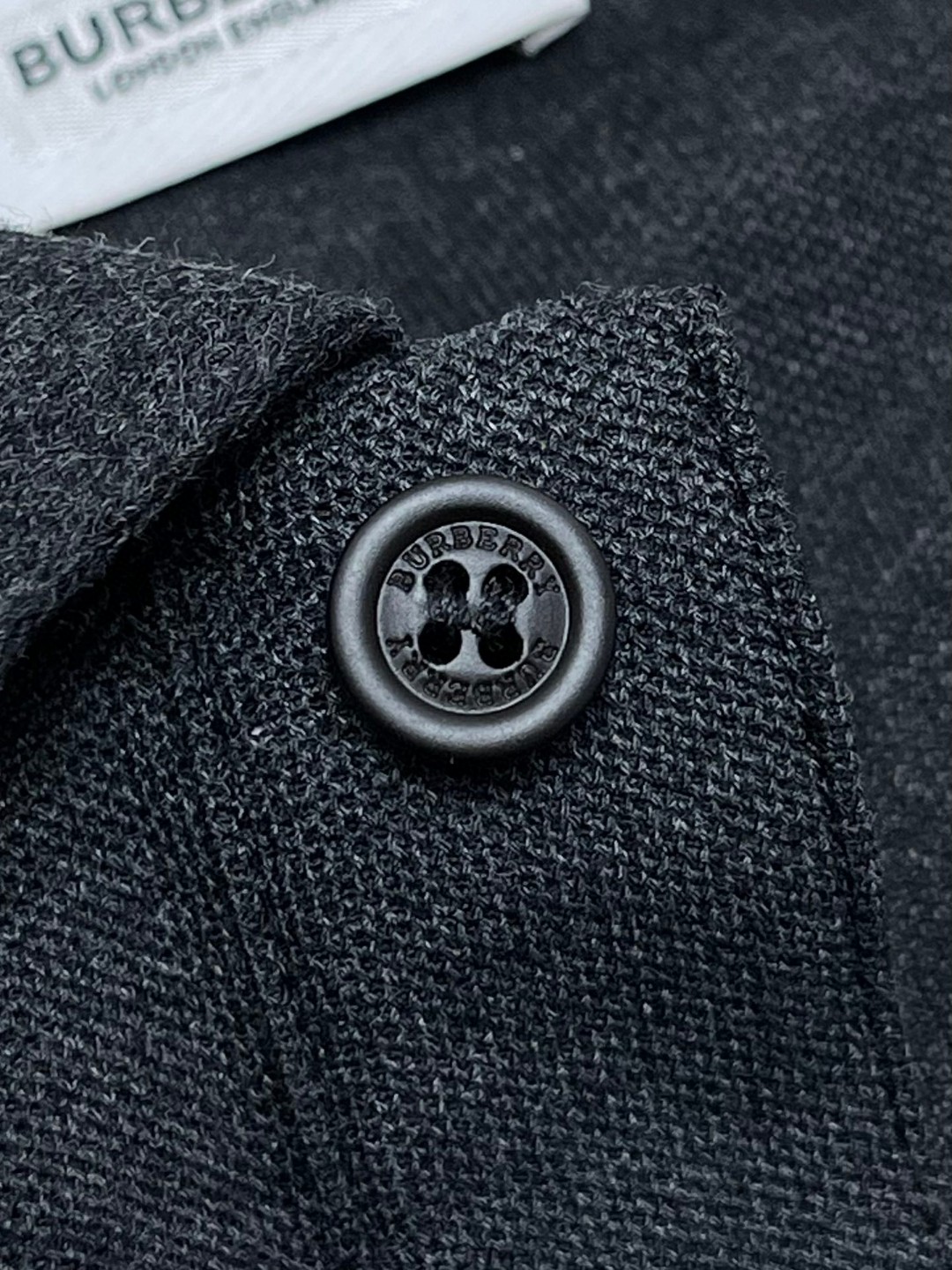 Burberry 巴宝莉 纯色logo字母领Polo衫 短袖 T恤 圆领 短款 夏季 黑色 白色 80675361 80135011