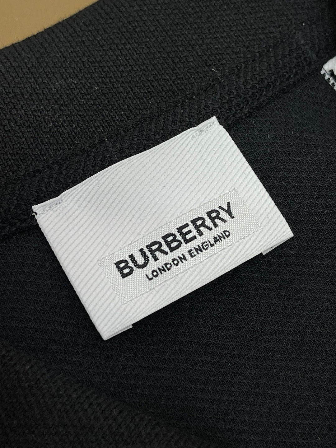 Burberry 巴宝莉 纯色logo字母领Polo衫 短袖 T恤 圆领 短款 夏季 黑色 白色 80675361 80135011