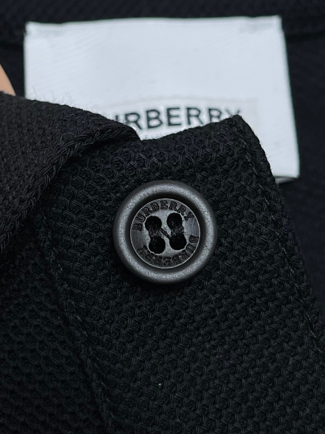 Burberry 巴宝莉 纯色logo字母领Polo衫 短袖 T恤 圆领 短款 夏季 黑色 白色 80675361 80135011