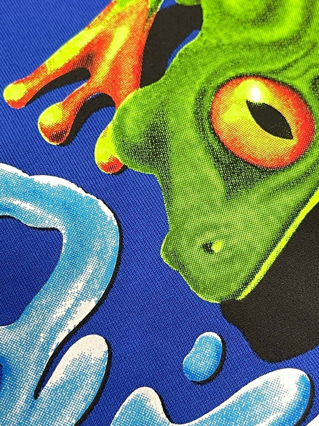 Burberry 巴宝莉 青蛙图案印花短袖 T恤 圆领 短款 夏季 白色 蓝色 72747678