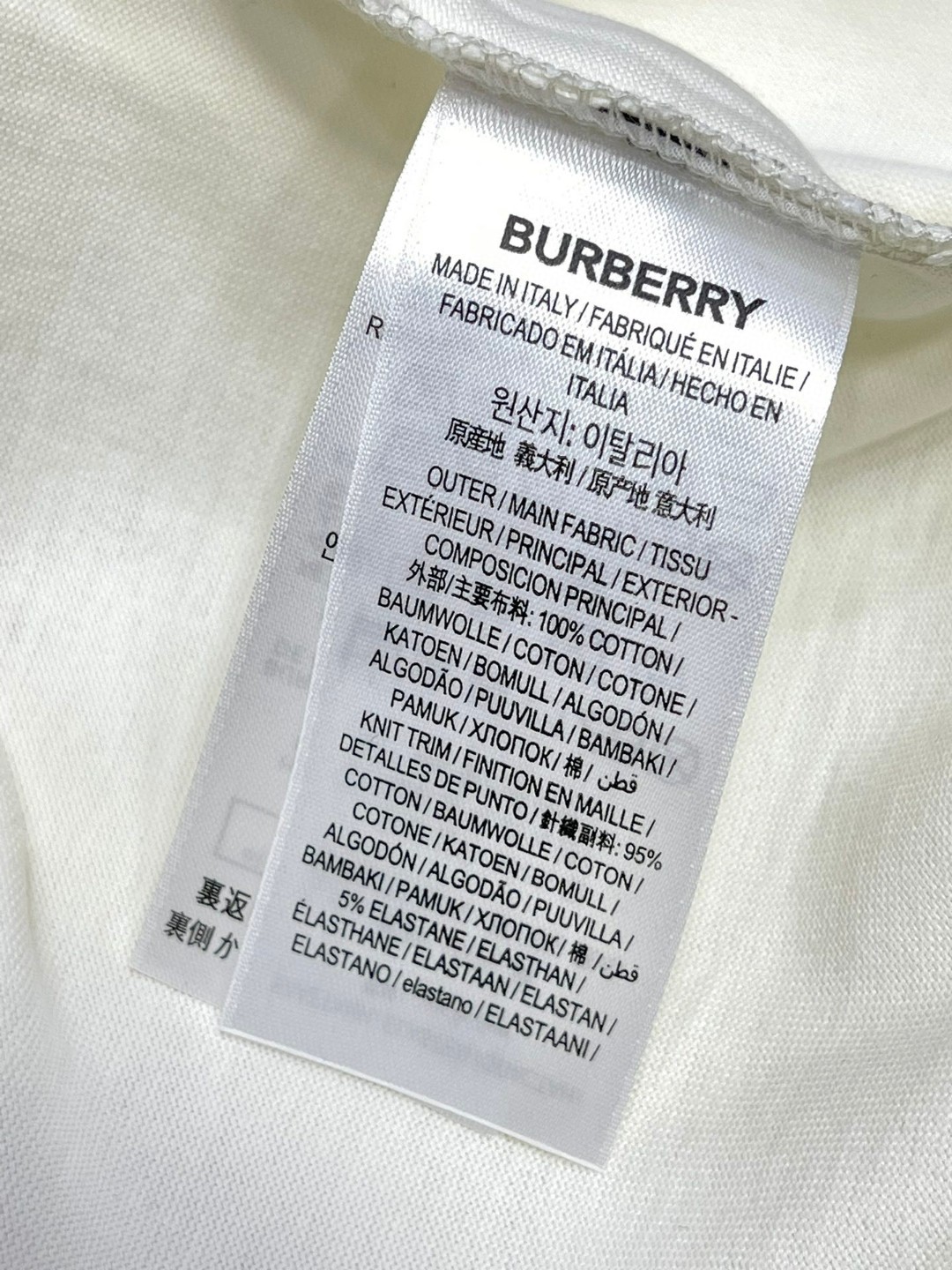 Burberry 巴宝莉 青蛙图案印花短袖 T恤 圆领 短款 夏季 白色 蓝色 72747678