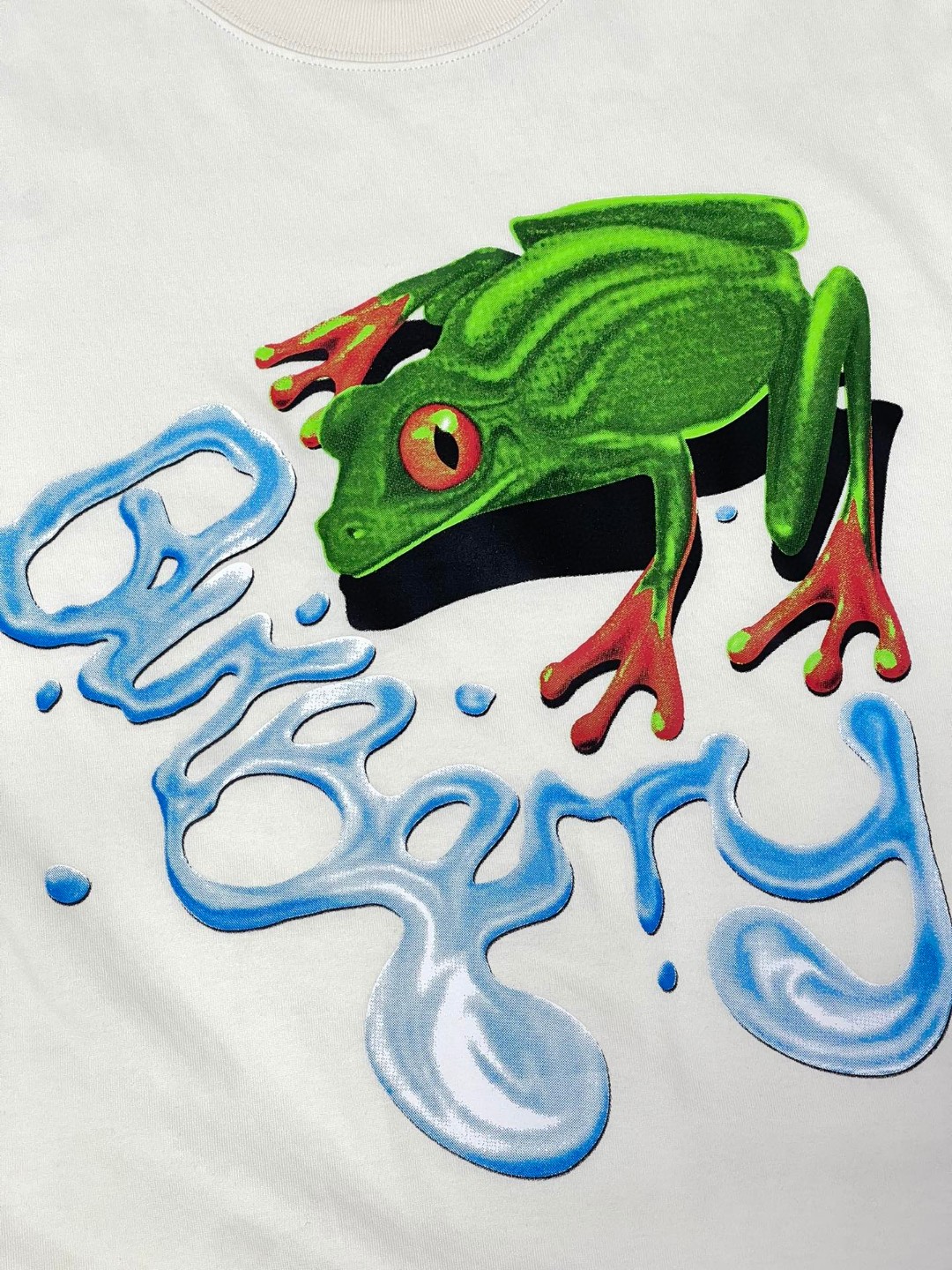 Burberry 巴宝莉 青蛙图案印花短袖 T恤 圆领 短款 夏季 白色 蓝色 72747678