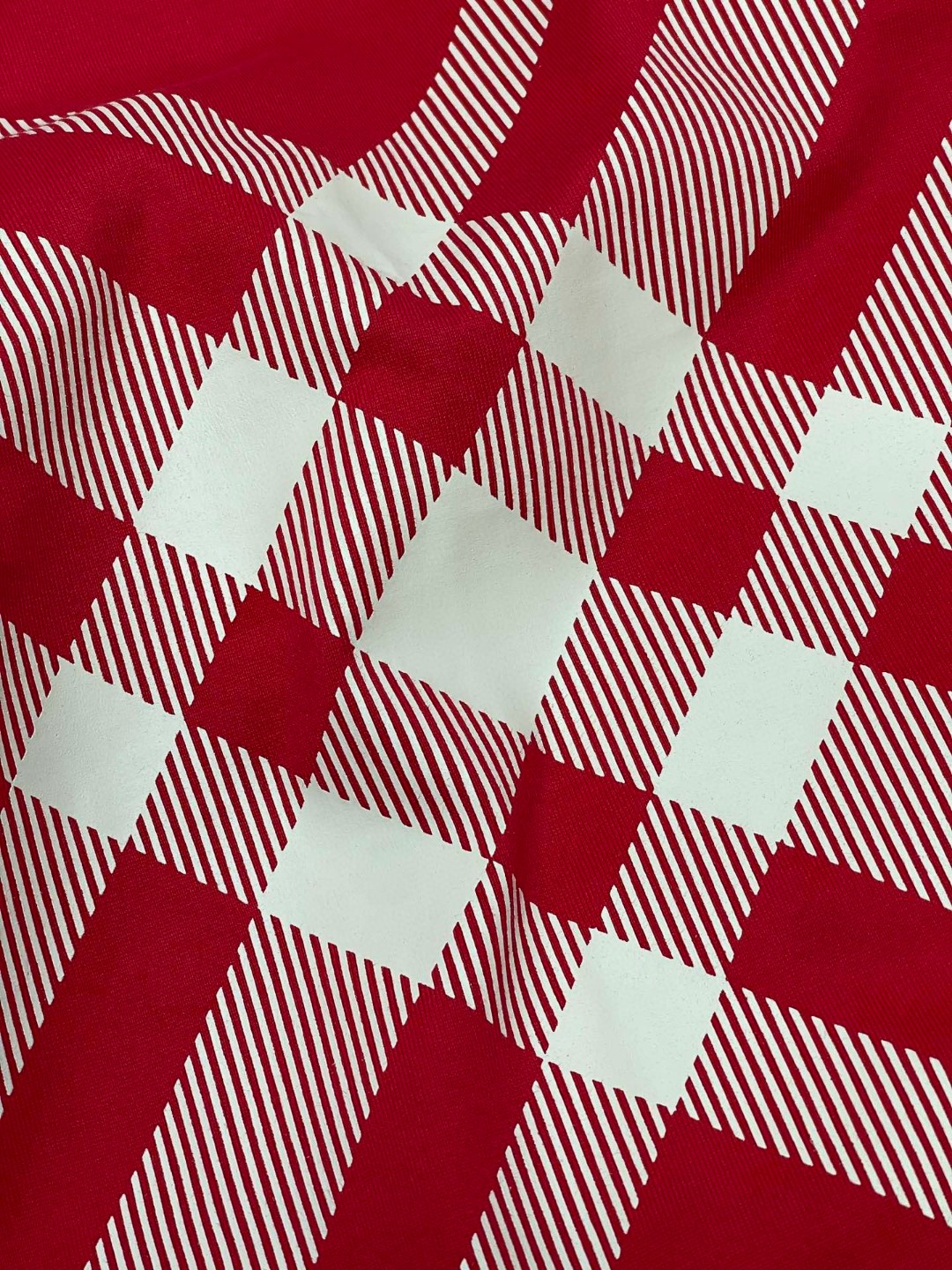 Burberry 巴宝莉 格纹短袖 T恤 圆领 短款 夏季 蓝色 红色