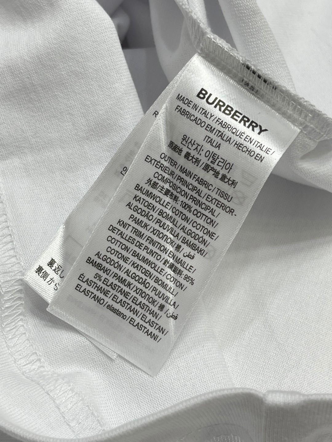 Burberry 巴宝莉 字母logo刺绣图案短袖 T恤 圆领 短款 夏季 黑色 白色 