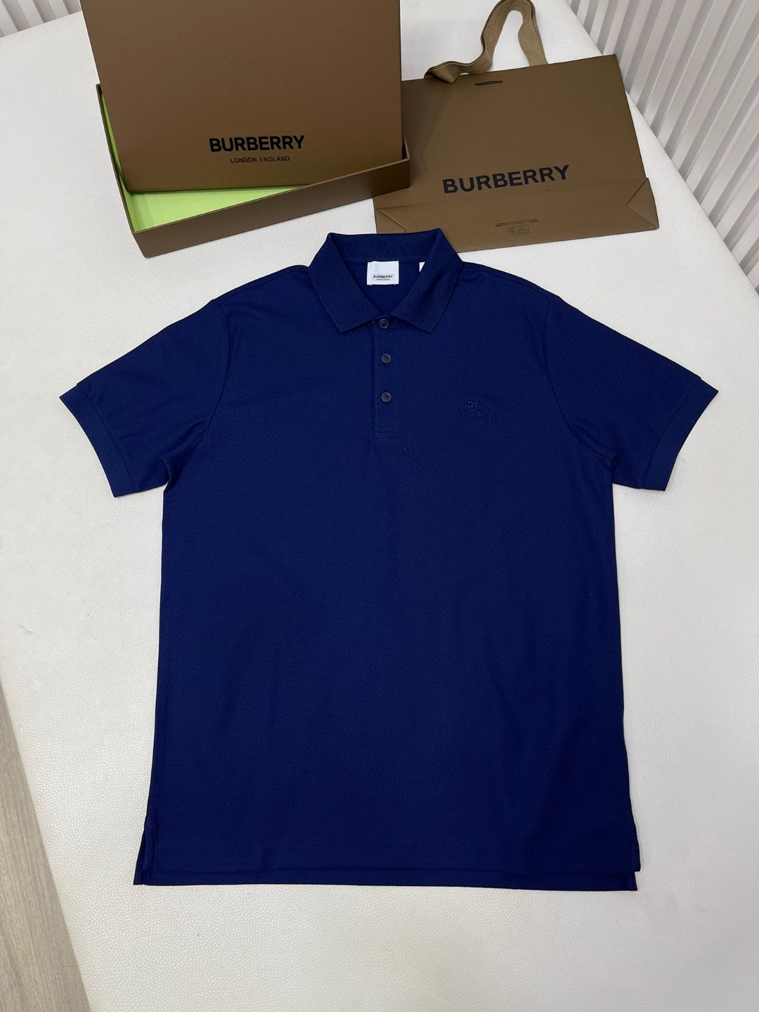 Burberry 巴宝莉 纯色刺绣战马图案Polo衫 短袖 T恤 圆领 短款 夏季 黑色 白色 酒红色 80991651