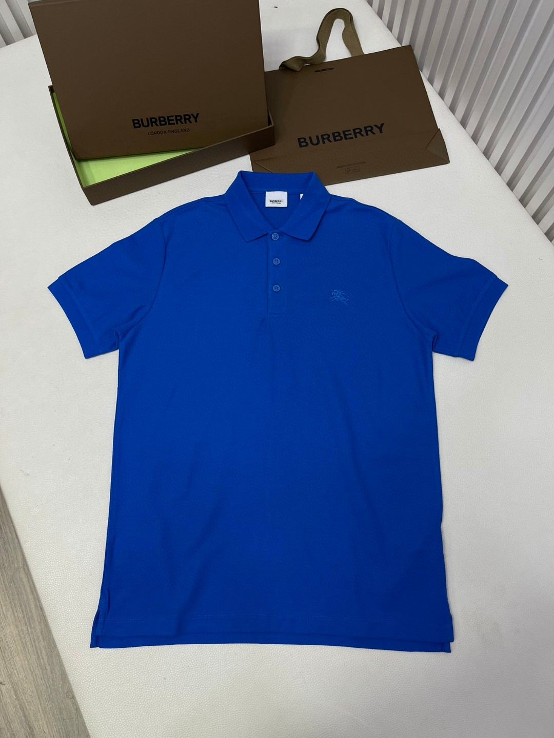 Burberry 巴宝莉 纯色刺绣战马图案Polo衫 短袖 T恤 圆领 短款 夏季 黑色 白色 酒红色 80991651