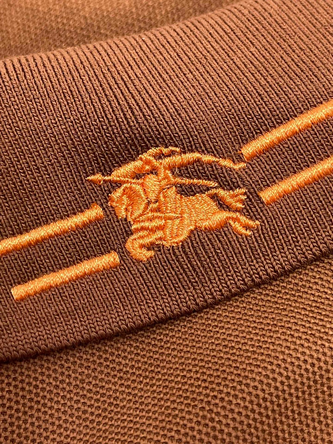 Burberry 巴宝莉 纯色刺绣战马条纹领Polo衫 短袖 T恤 圆领 短款 夏季 黑色 白色 棕色 80707741