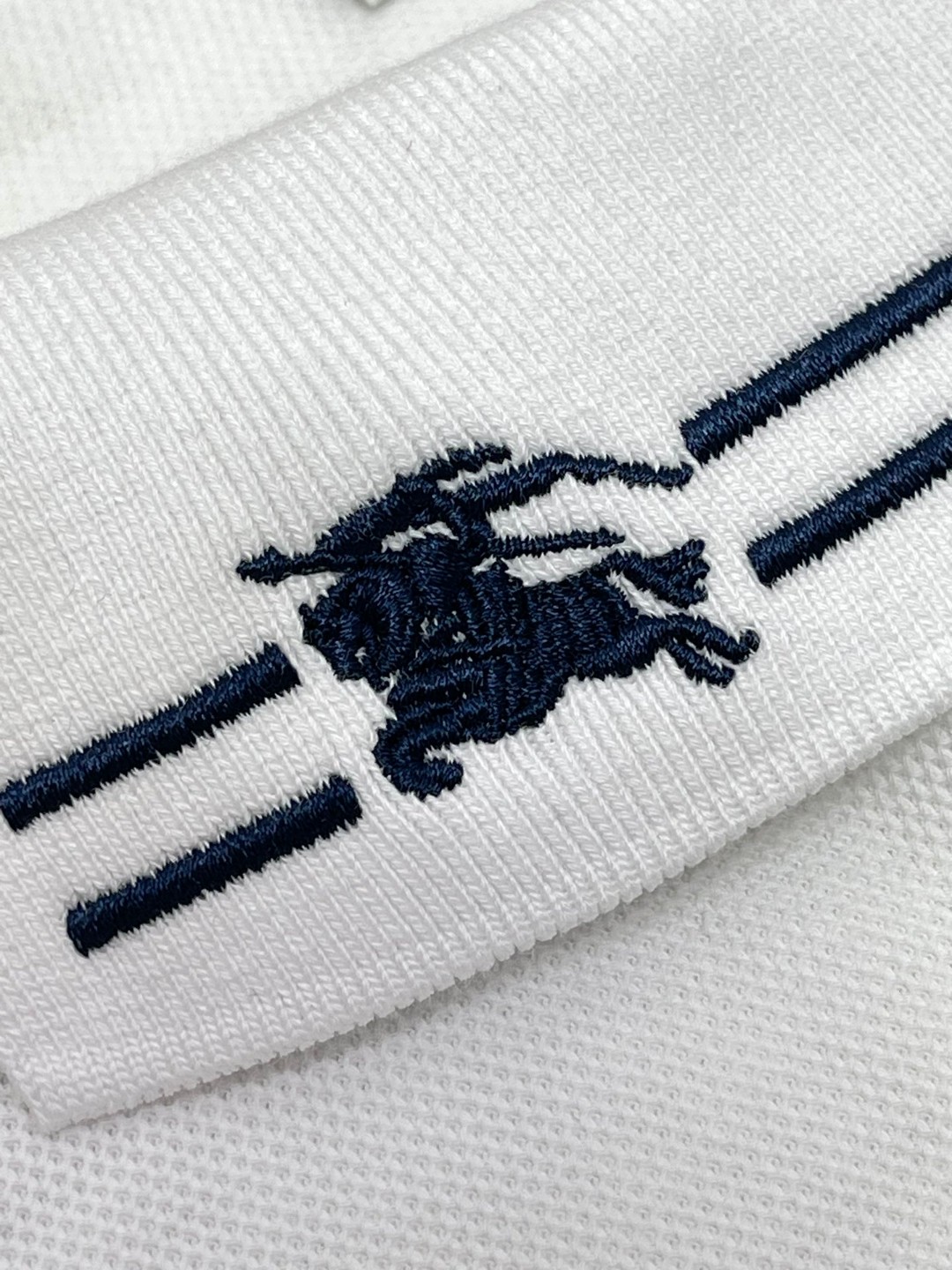 Burberry 巴宝莉 纯色刺绣战马条纹领Polo衫 短袖 T恤 圆领 短款 夏季 黑色 白色 棕色 80707741