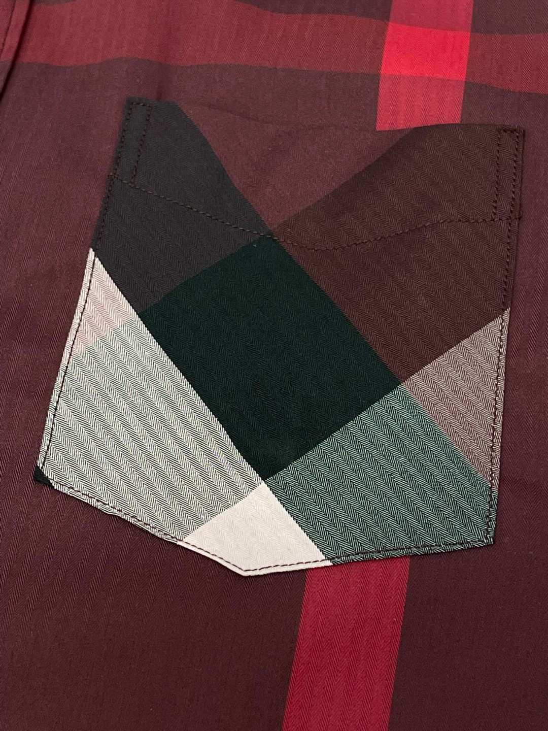 Burberry 巴宝莉 格纹翻领单排扣衬衫 短袖 夏季 蓝色 黑色 绿色 80876371